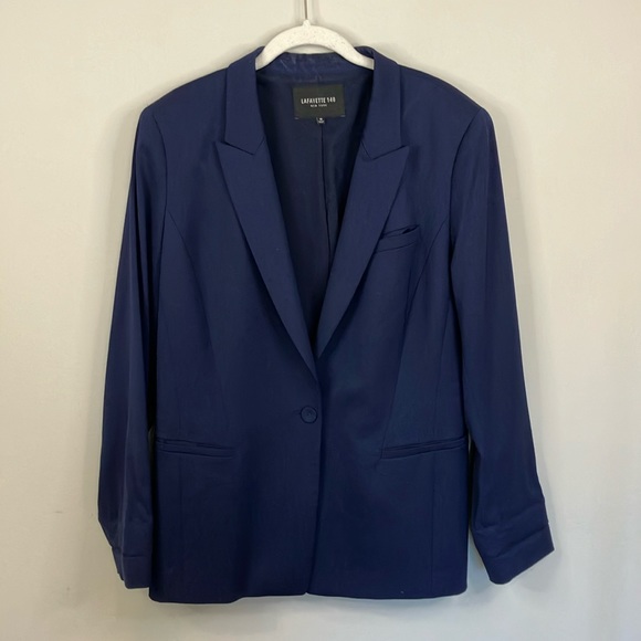 Lafayette 148 navy blazer